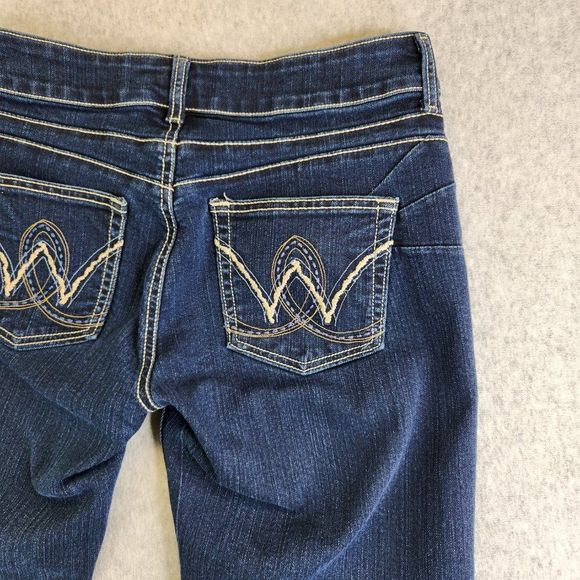 Wrangler Jeans Womens 8 Blue Booty Up Carolina Breakaway Bootcut Western Ranch - Picture 8 of 16